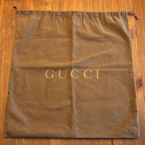 23x 21 in. Gucci Brown Drawstring Bag